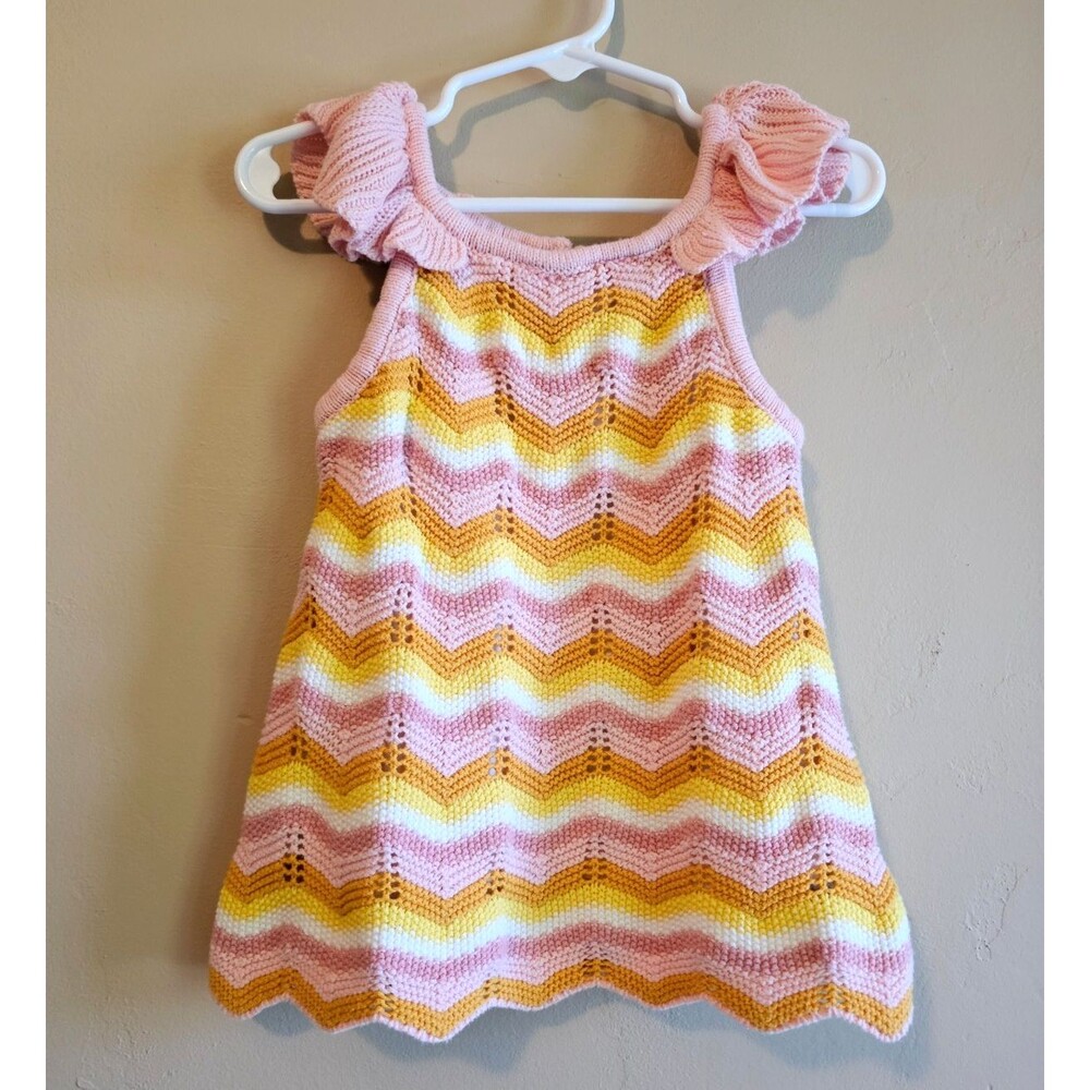 Haute Hippie Kids Style Crochet Yellow Dress 4T Boho Cottagecore